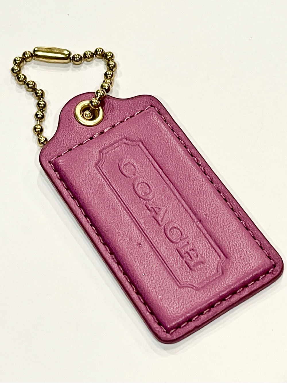 Coach Purple Leather Hang Tag EUC